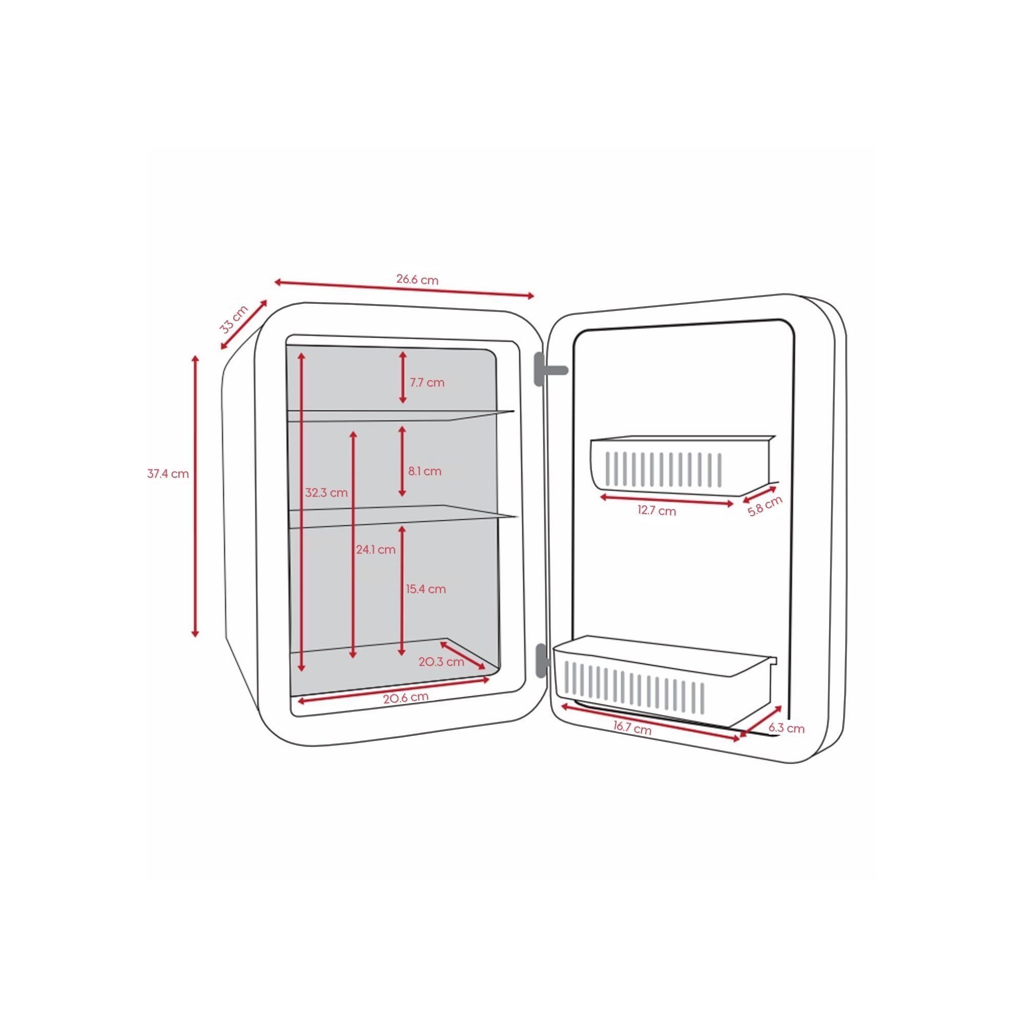 Foto 4 pulgar | Mini Refrigerador Cooluli Vibe Frío/Caliente con Pizarrón 15l color Negro