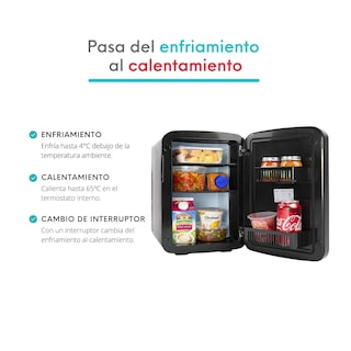 Foto 5 | Mini Refrigerador Cooluli Vibe Frío/Caliente con Pizarrón 15l color Negro