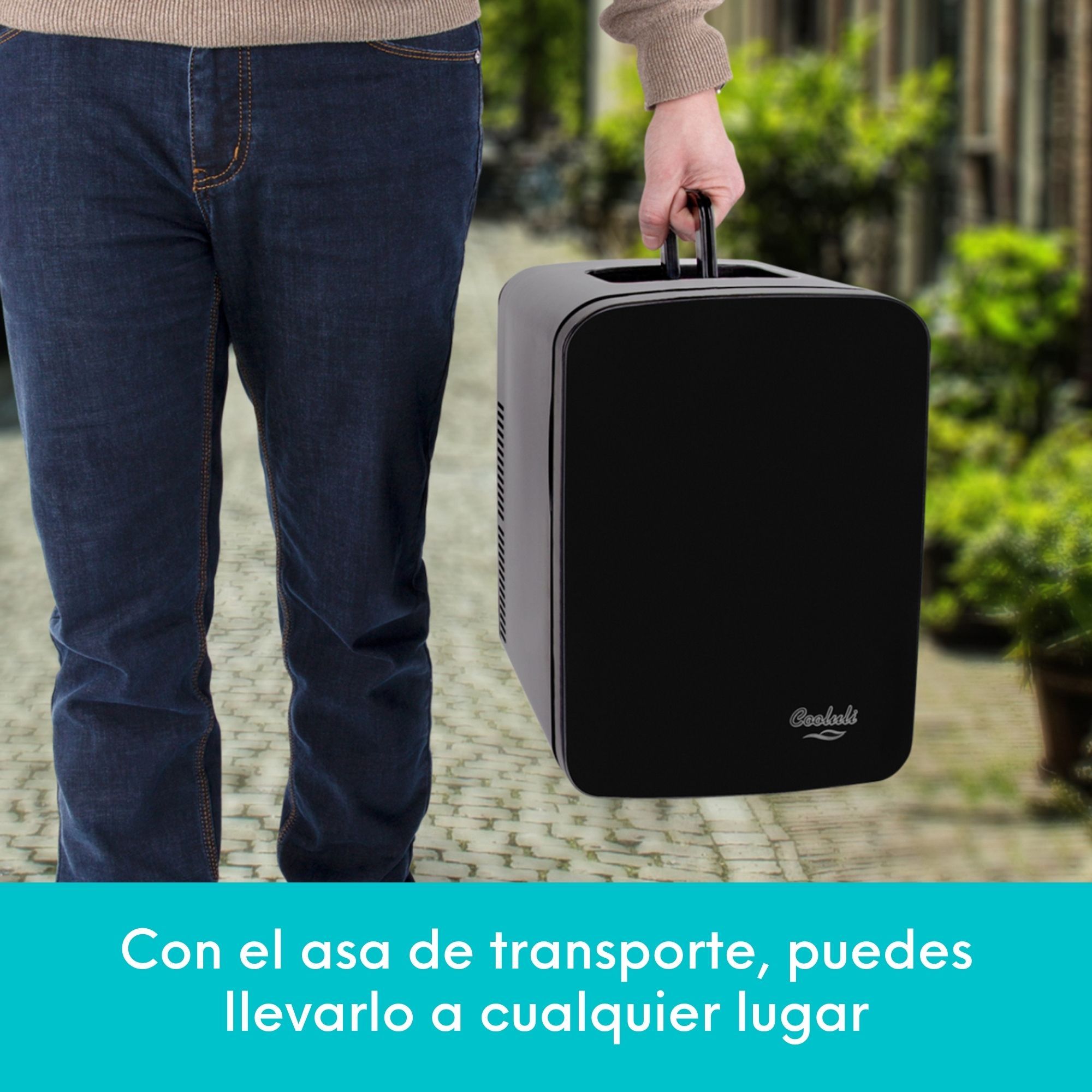 Foto 8 pulgar | Mini Refrigerador Cooluli Vibe Frío/Caliente con Pizarrón 15l color Negro