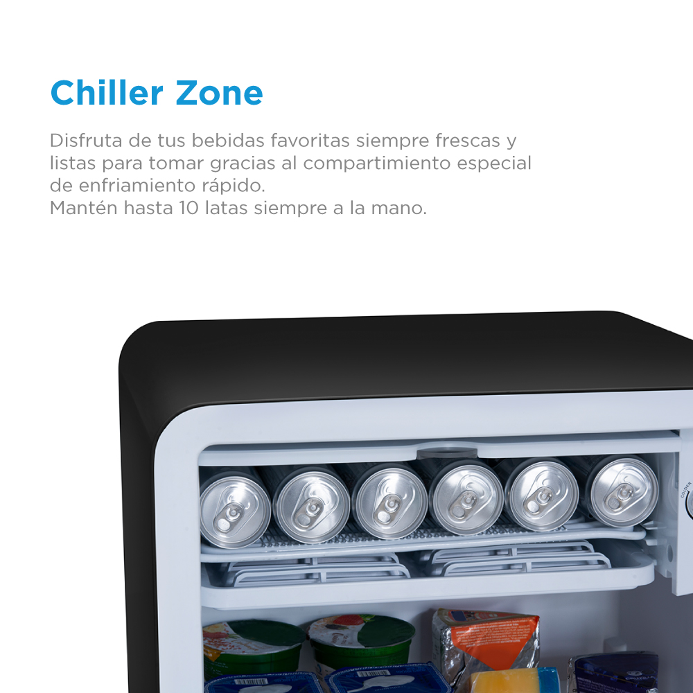 Foto 4 pulgar | Frigobar Midea Retro Look 4 Pies Cúbicos/106 L Negro Always Cool