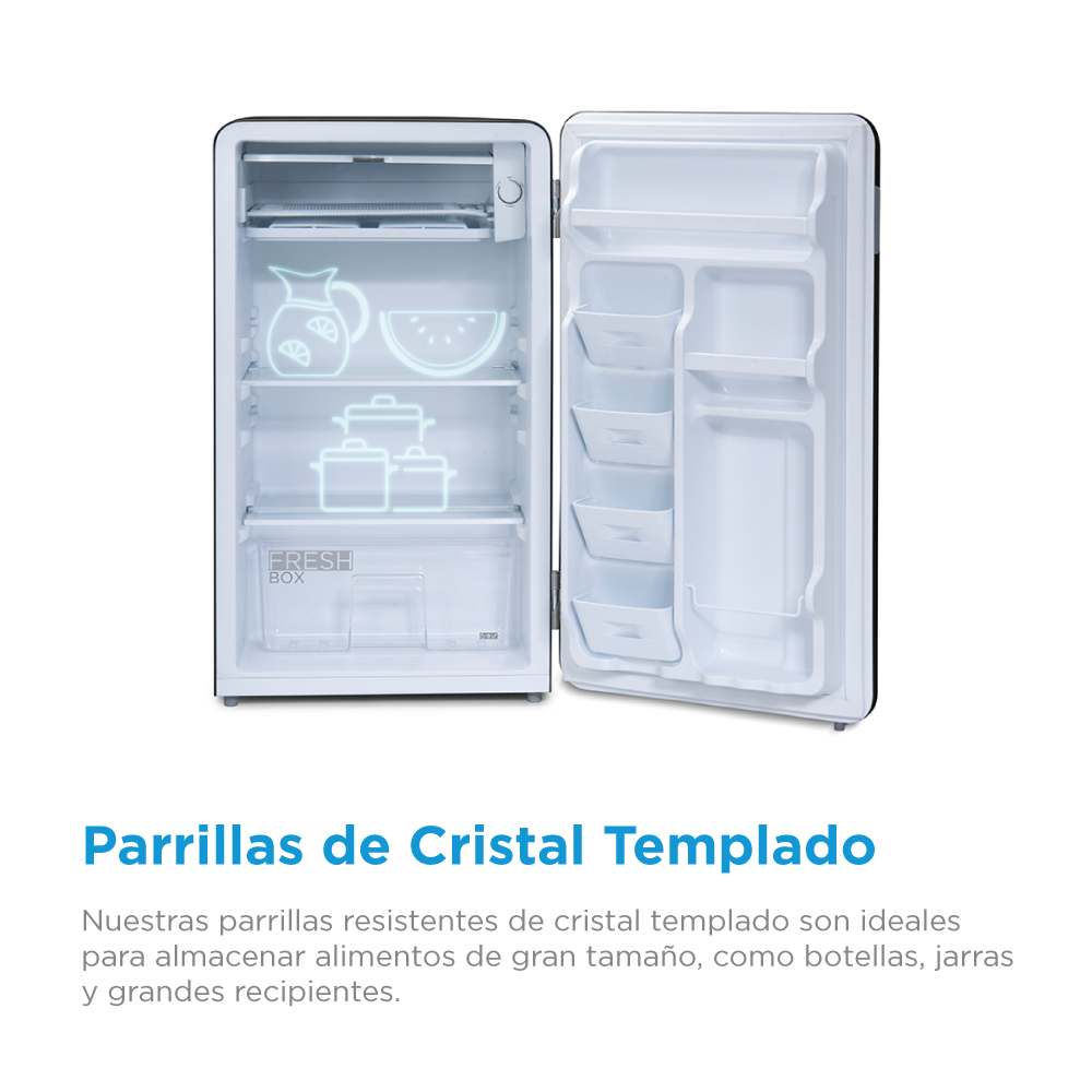 Foto 7 pulgar | Frigobar Midea Retro Look 4 Pies Cúbicos/106 L Negro Always Cool