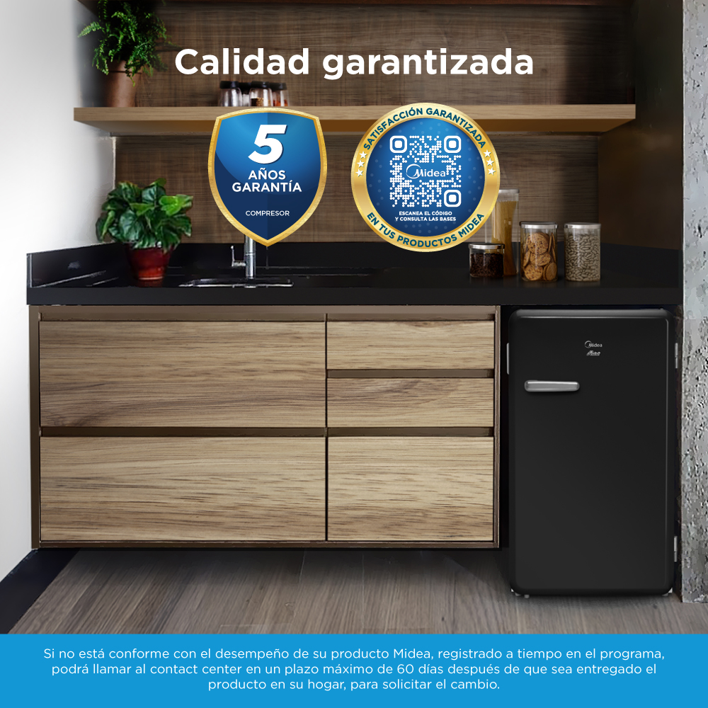 Foto 9 pulgar | Frigobar Midea Retro Look 4 Pies Cúbicos/106 L Negro Always Cool