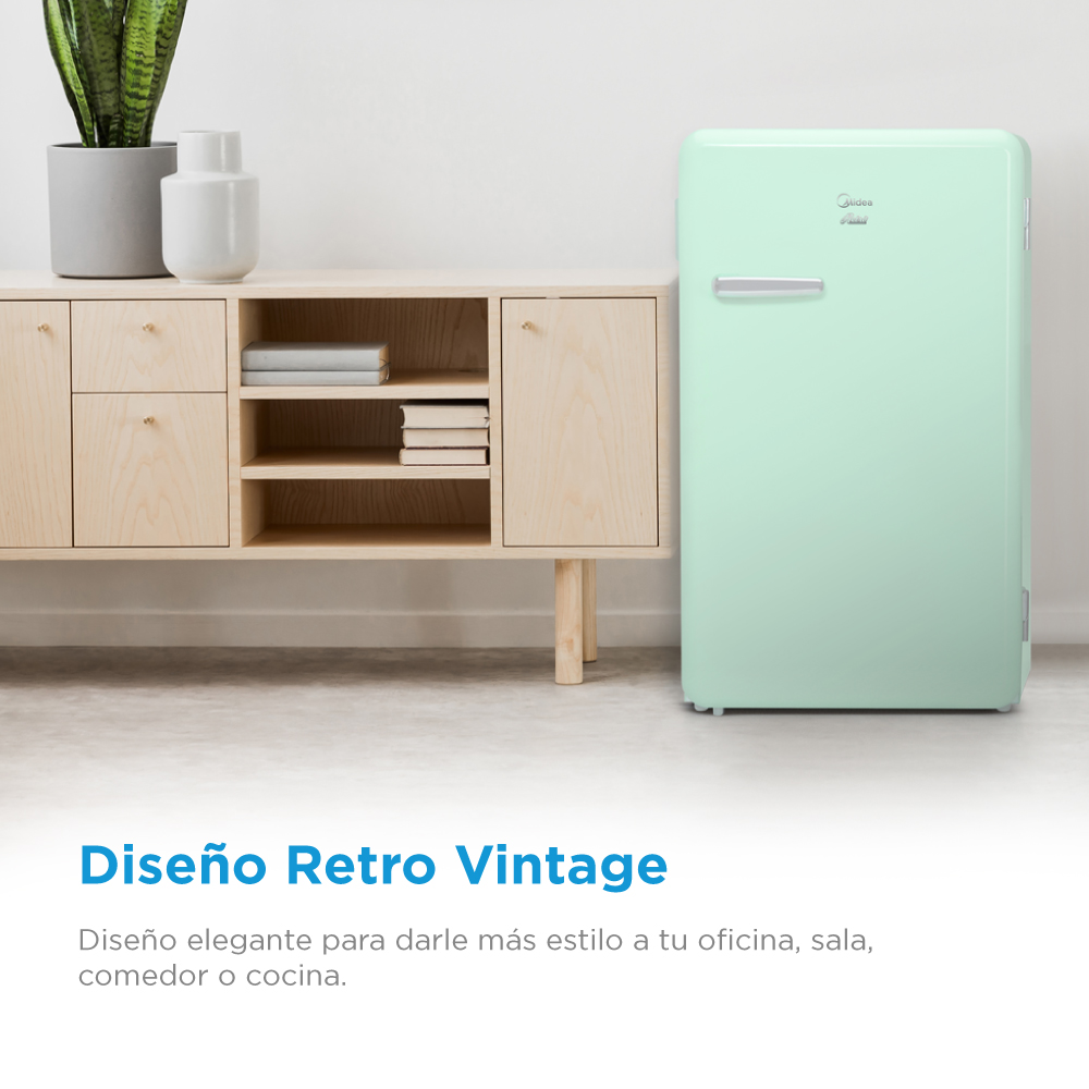 Foto 7 | Frigobar Midea Retro Look 4 Pies Cúbicos/106 L Menta Always Cool