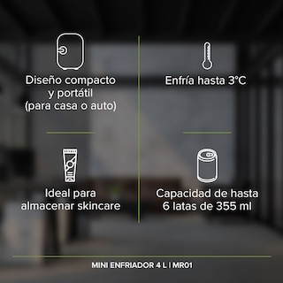 Foto 2 | Mini Refrigerador Avera Portátil Auto Casa Oficina Mr01- color Blanco