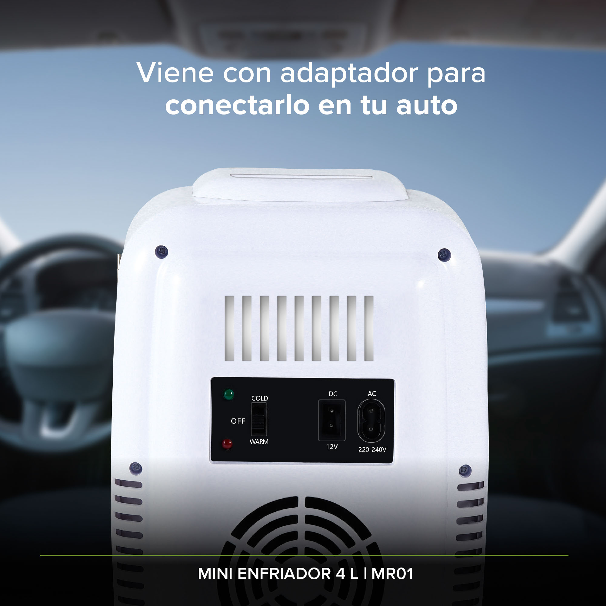 Foto 6 pulgar | Mini Refrigerador Avera Portátil Auto Casa Oficina Mr01- color Blanco