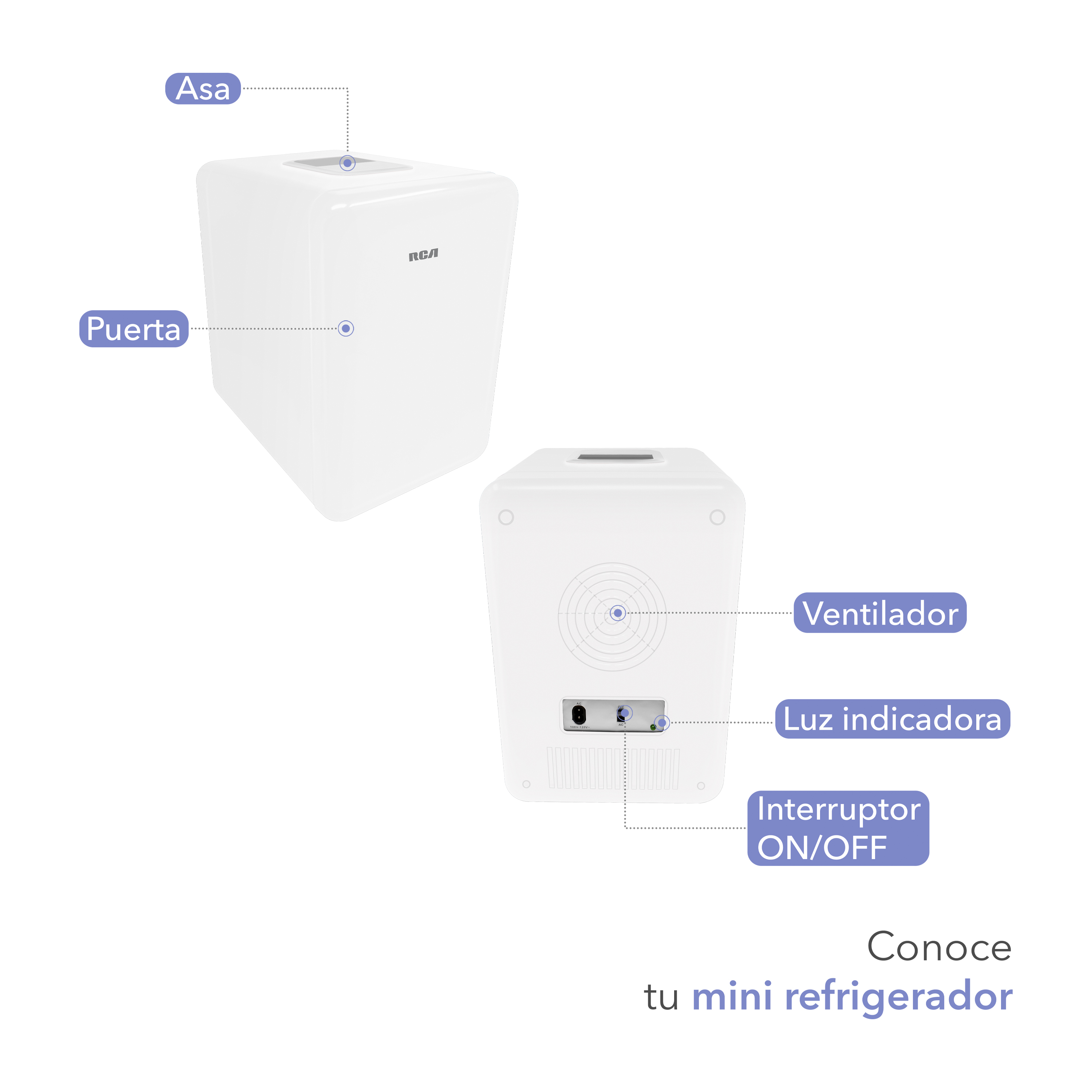 Foto 4 pulgar | Mini Refrigerador Rca Rc-10w Blanco