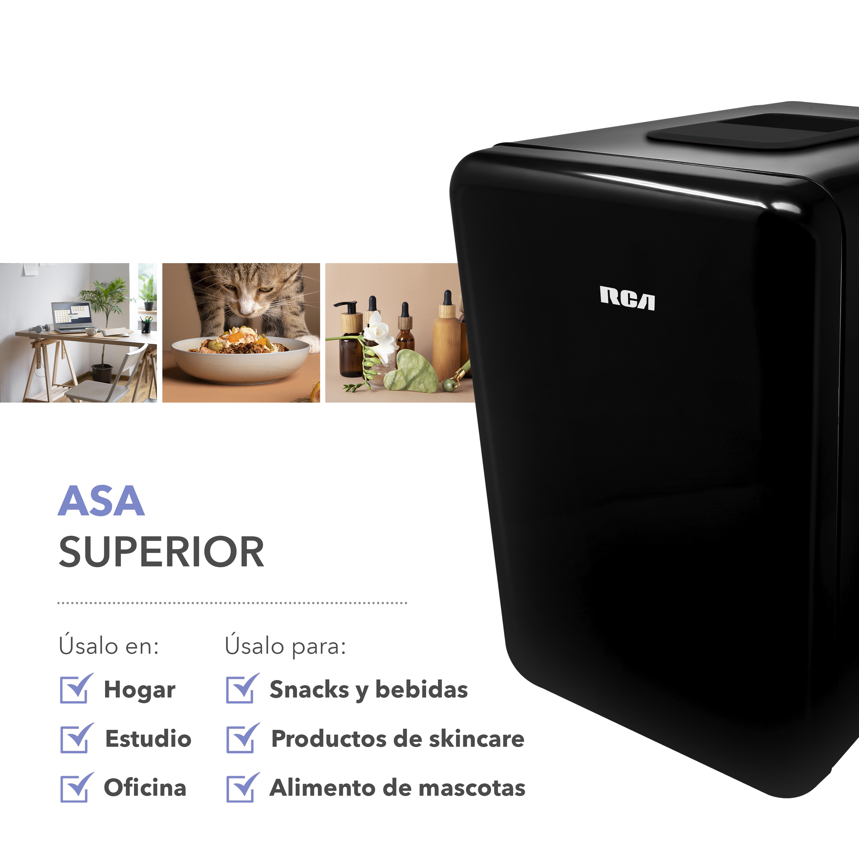 Foto 8 pulgar | Mini Refrigerador Rca Rc-10b Negro