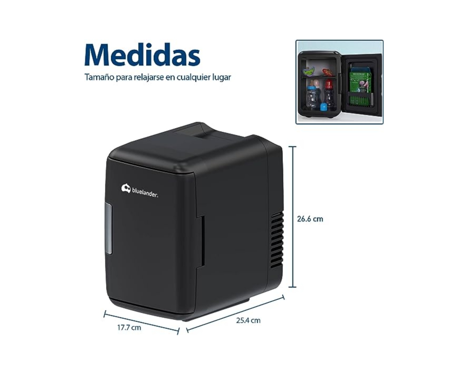 Foto 5 pulgar | Mini Refrigerador Frigobar Mini Multifuncional Capacidad De 4l Para 6 Latas Bluelander