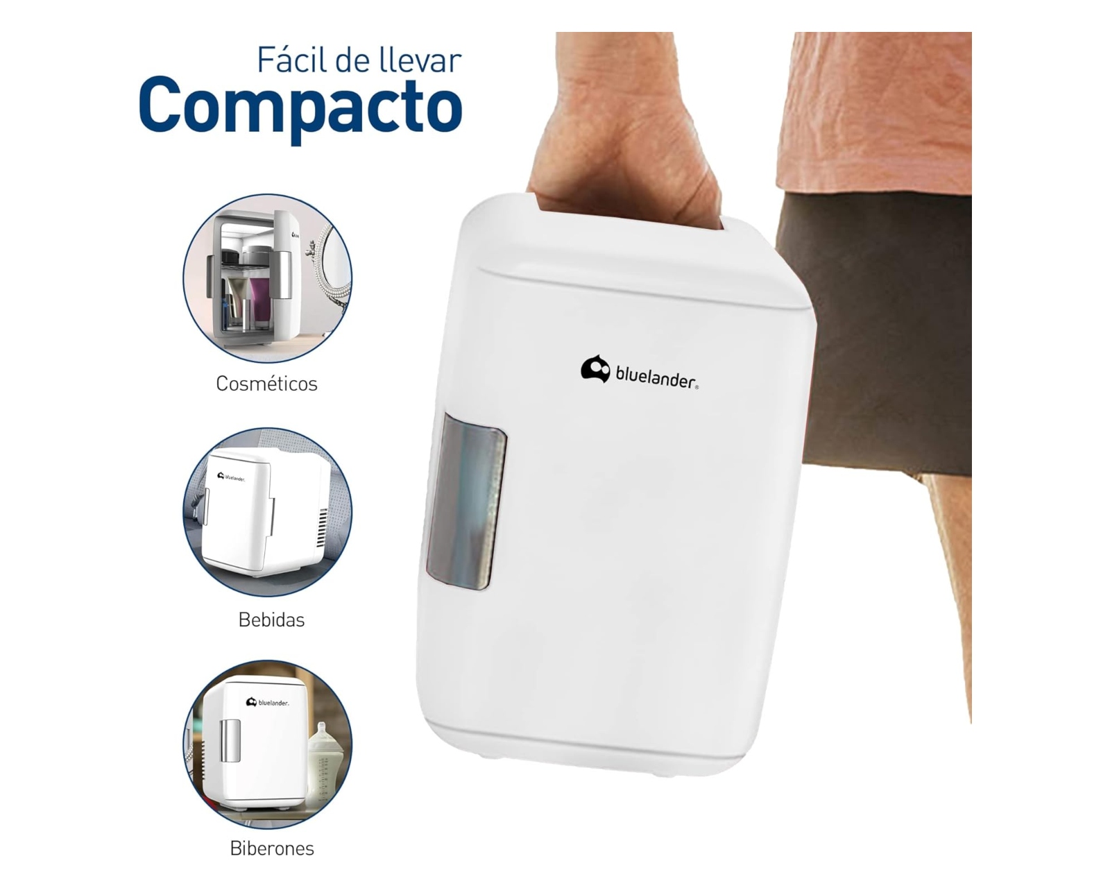 Foto 4 pulgar | Mini Refrigerador Frigobar Mini Multifuncional Capacidad De 4l Para 6 Latas Bluelander