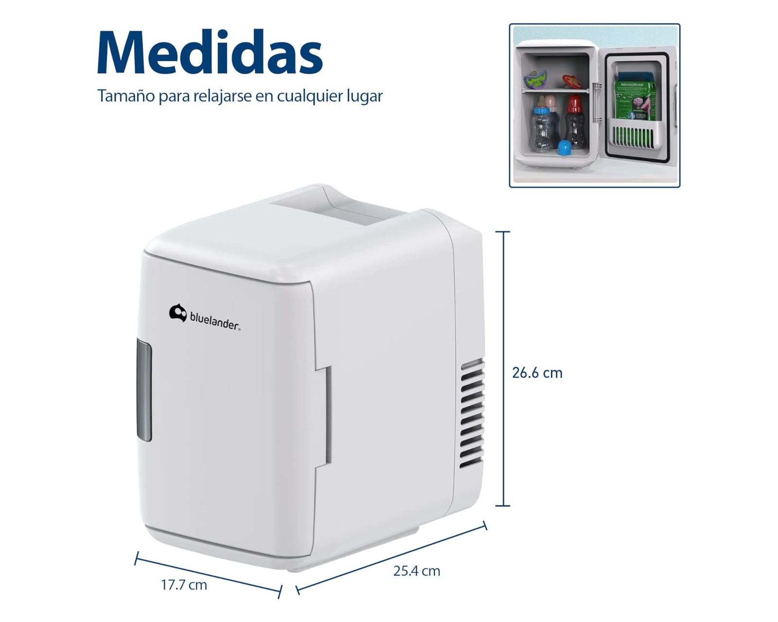 Foto 5 pulgar | Mini Refrigerador Frigobar Mini Multifuncional Capacidad De 4l Para 6 Latas Bluelander