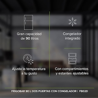 Foto 4 | Frigobar Con Dos Puertas Y Congelador 3.2 Pies 90 Litros Avera Fb02d