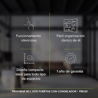 Foto 5 | Frigobar Con Dos Puertas Y Congelador 3.2 Pies 90 Litros Avera Fb02d