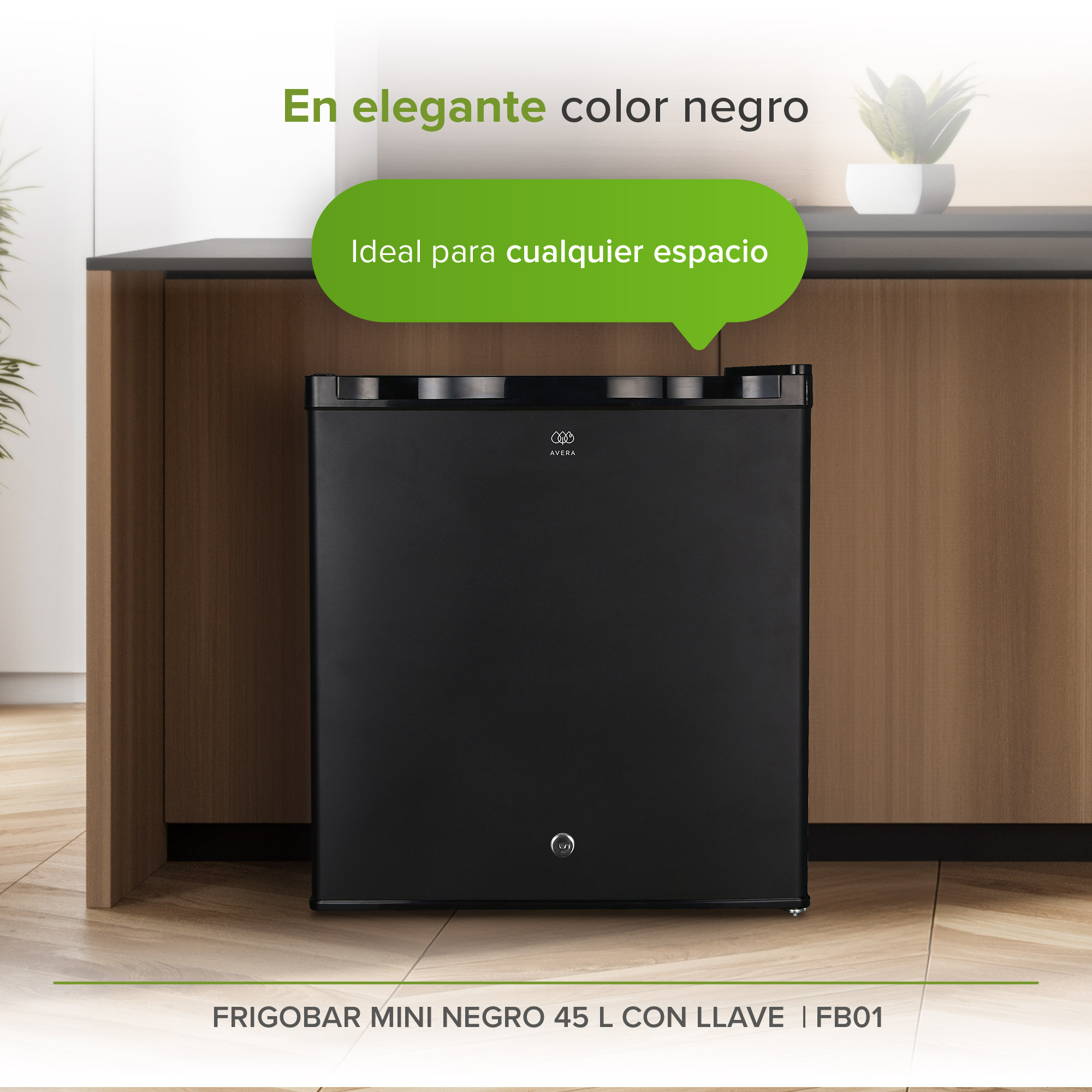 Foto 7 pulgar | Frigobar Mini Negro 1.6 Pies 46 L Con Llave Avera Fb01