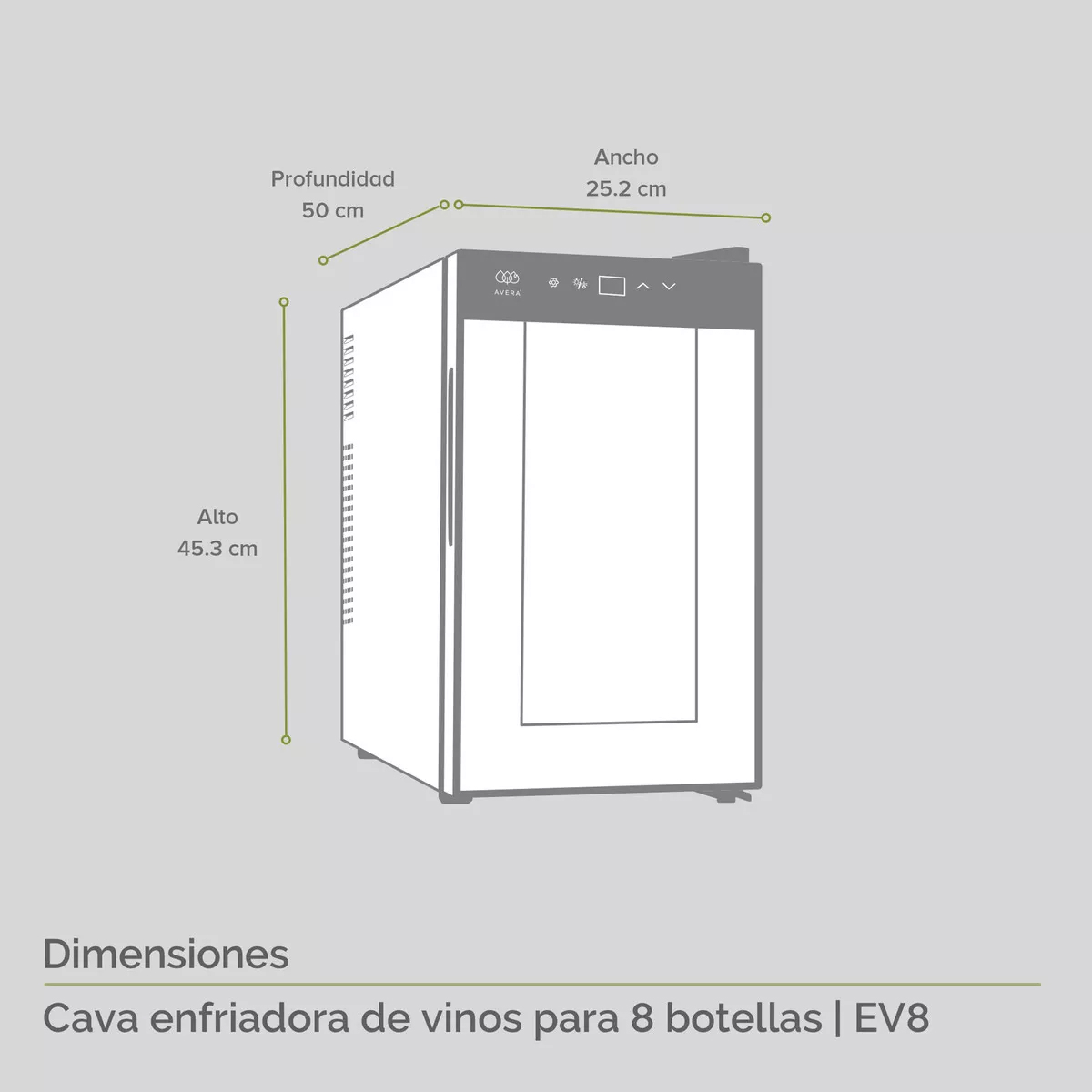 Foto 4 pulgar | Cava Avera Enfriador de Vinos Capacidad 8 Botellas Negra