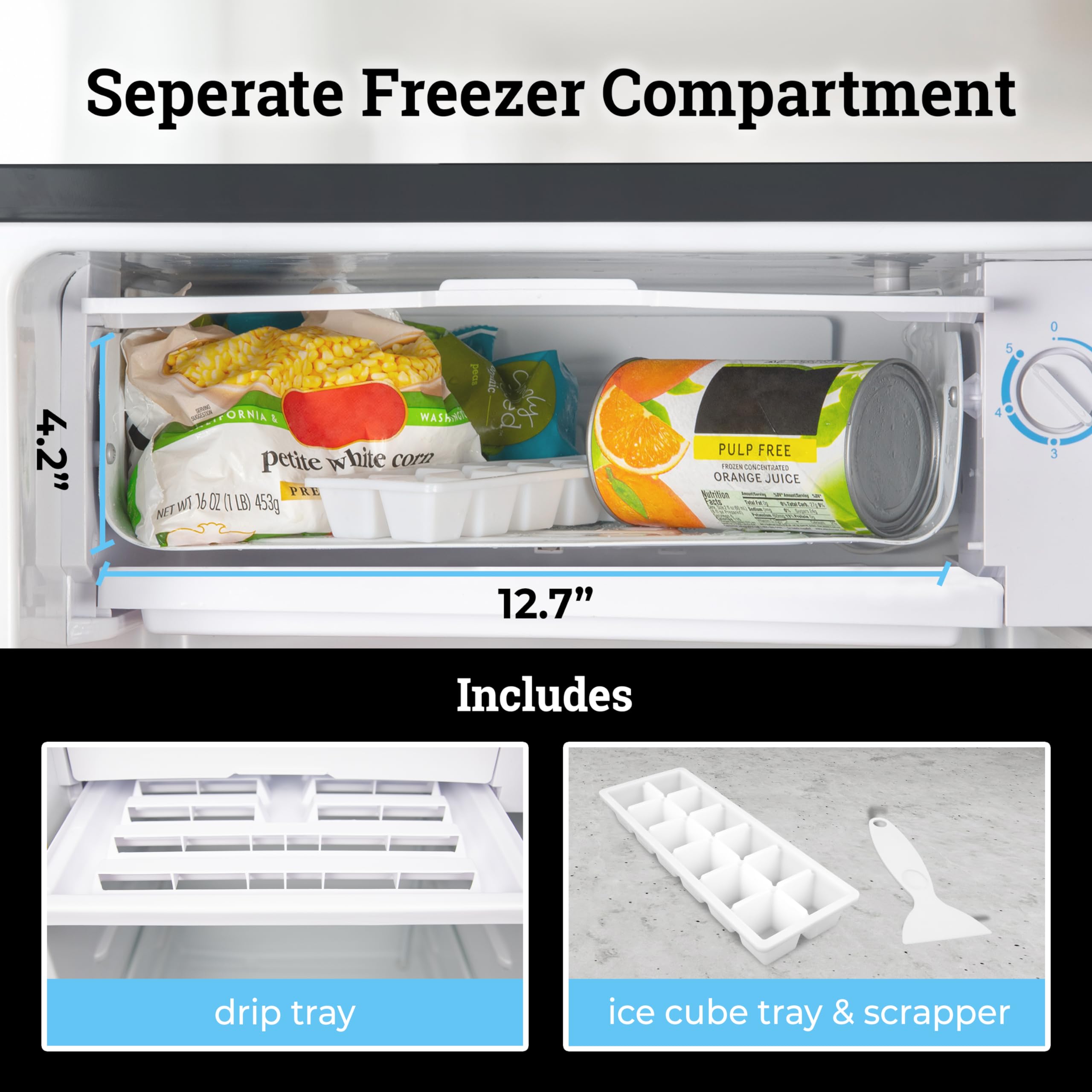 Foto 5 pulgar | Refrigerador Compacto Igloo De 3.2 Pies Cúbicos Con Congelador - Platinum - Venta Internacional.