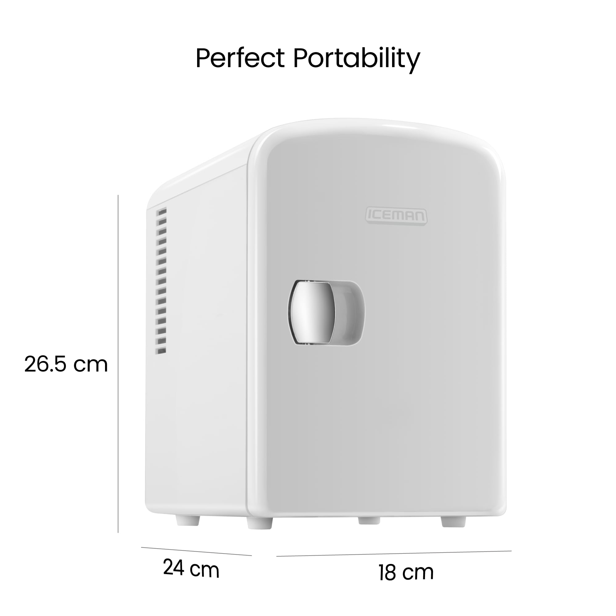 Foto 7 | Minifrigorífico Portátil Chefman Iceman, Blanco, Capacidad De 4 Litros - Venta Internacional.