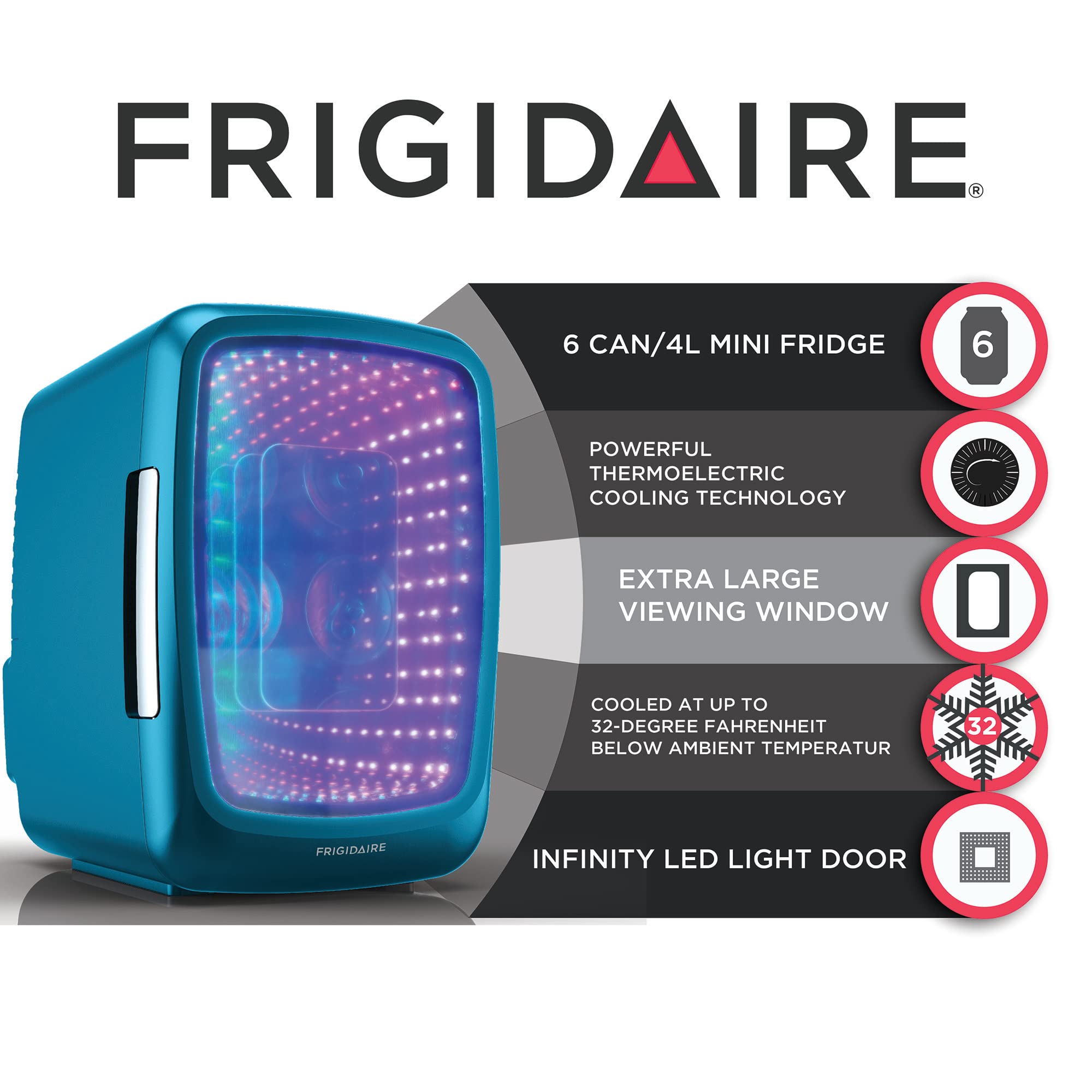 Foto 8 pulgar | Minirefrigerador De Bebidas Frigidaire Efmis179 Gaming Blue - Venta Internacional.