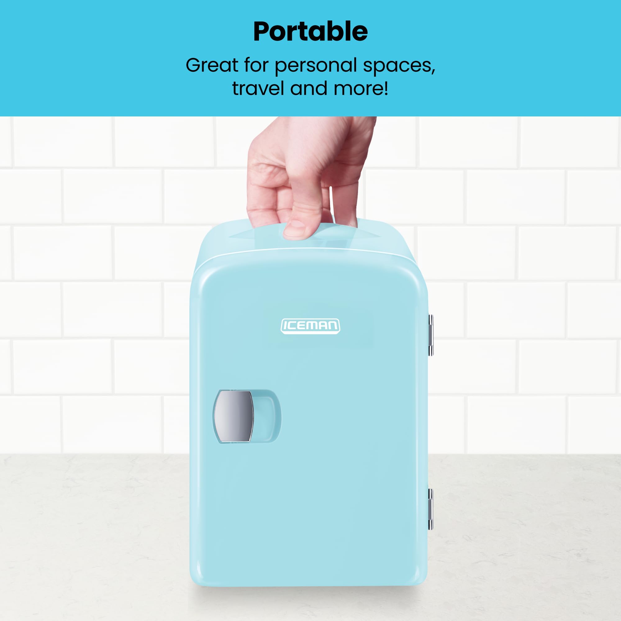 Foto 6 pulgar | Nevera Portátil Chefman Iceman Mini Blue de 4 l- Venta Internacional