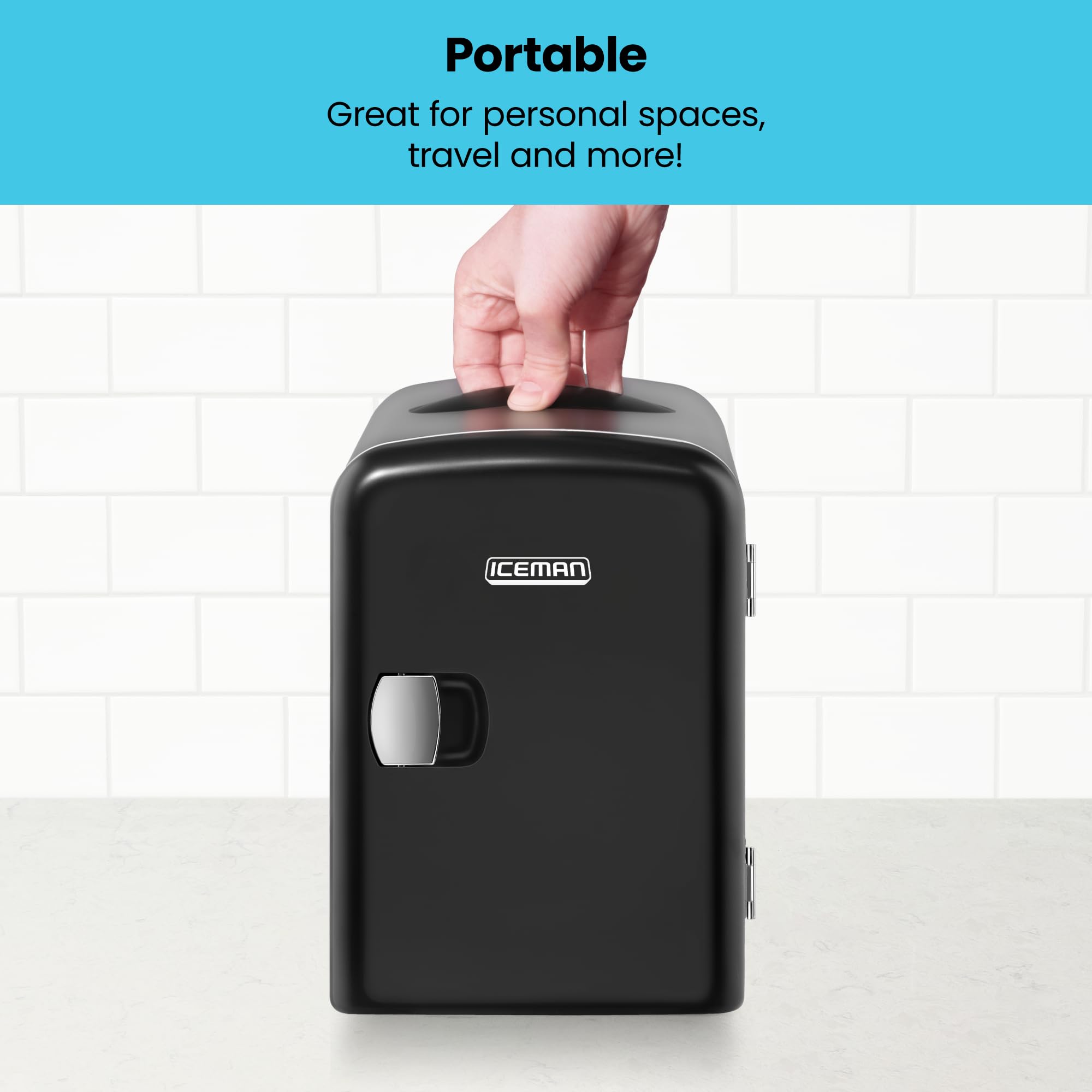 Foto 5 pulgar | Nevera Portátil Chefman Iceman Mini Negra 4l - Venta Internacional