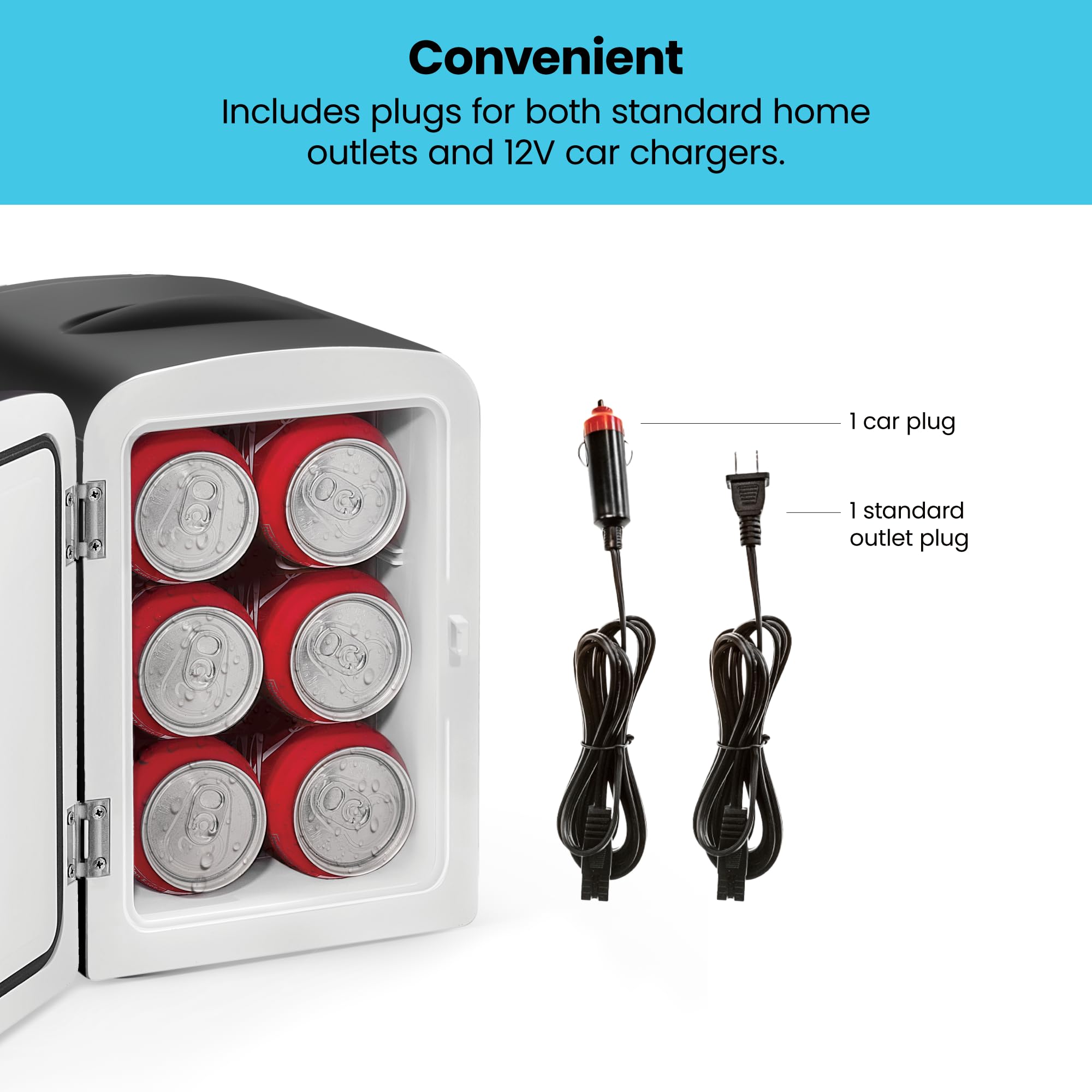 Foto 6 pulgar | Nevera Portátil Chefman Iceman Mini Negra 4l - Venta Internacional
