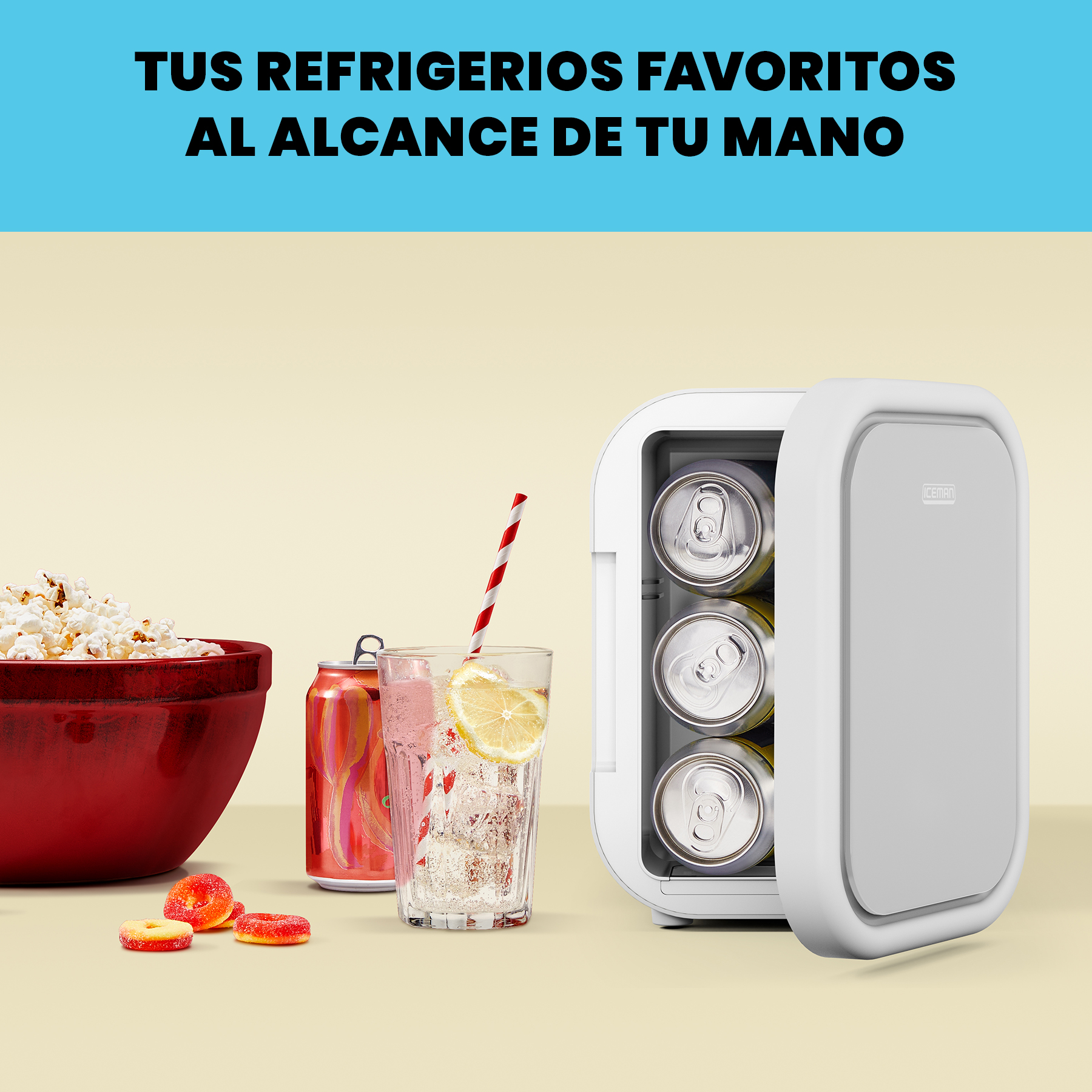 Foto 4 pulgar | Chefman - Mini Refrigerador Portátil 6 Latas Color Blanco