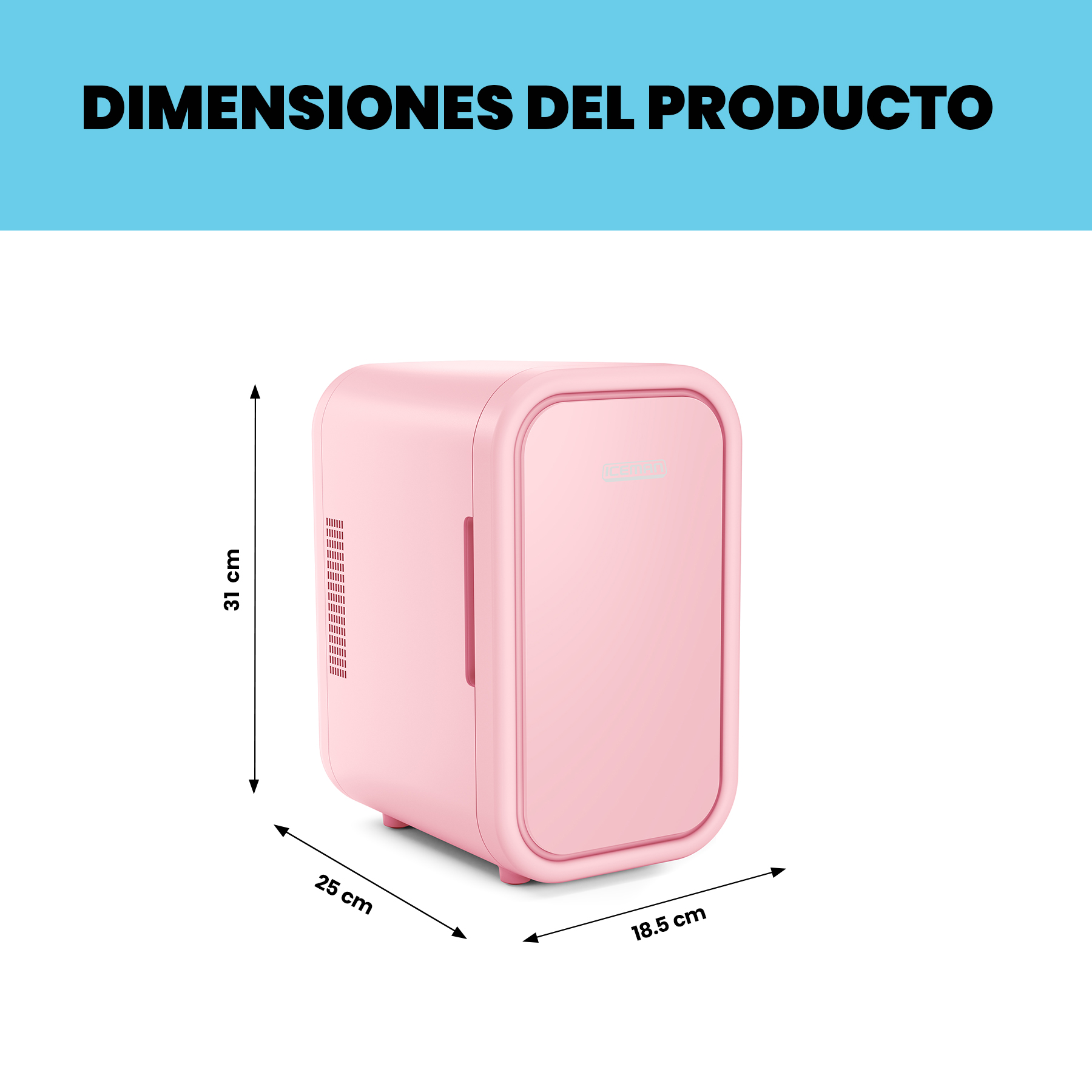 Foto 7 pulgar | Mini Refrigerador Chefman Portátil de 8 Latas Rosa