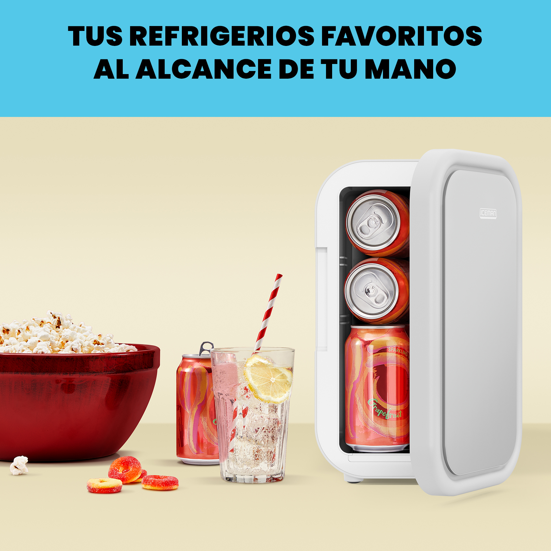 Foto 4 pulgar | Mini Refrigerador Chefman  Portátil de 8 Latas Blanco