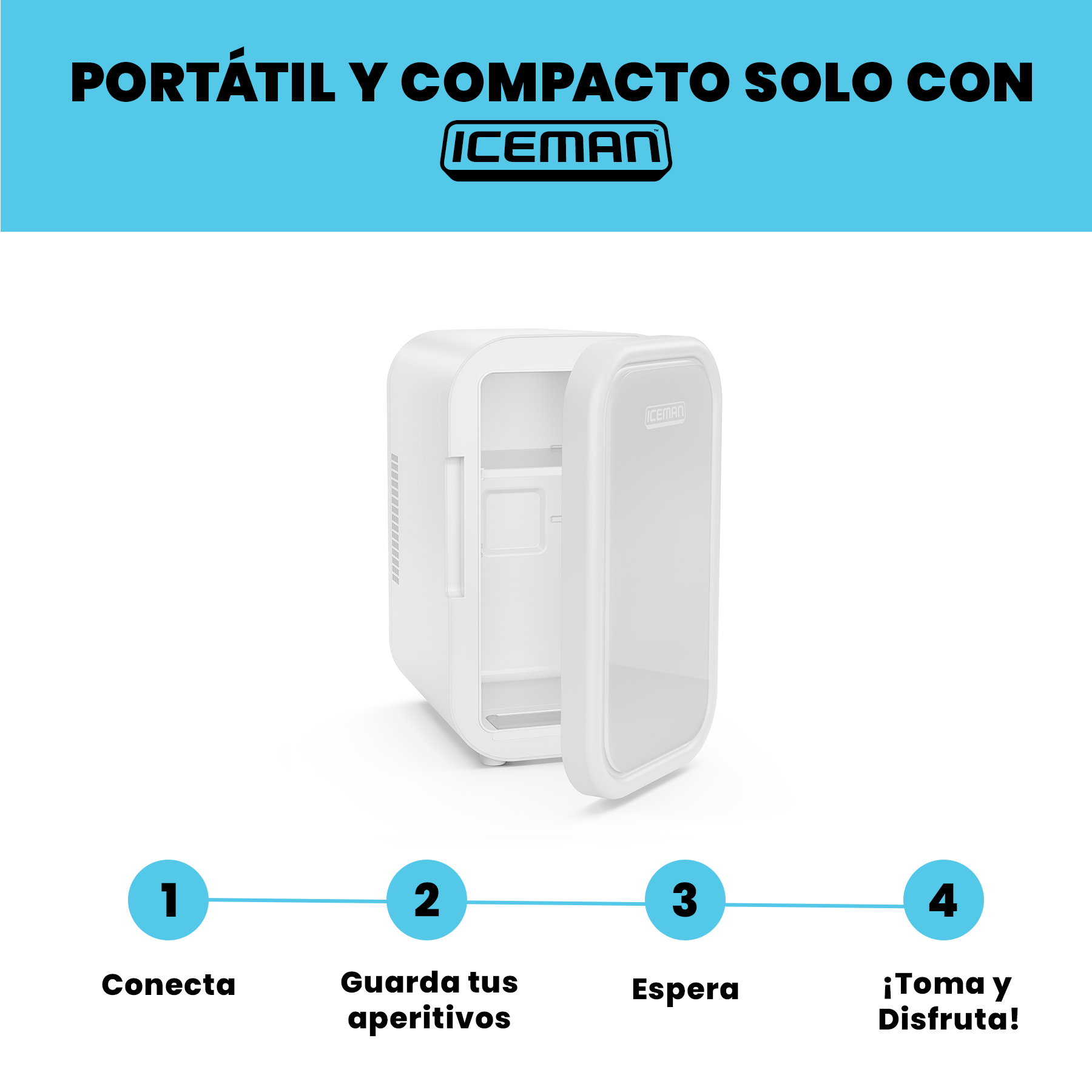 Foto 5 pulgar | Mini Refrigerador Chefman  Portátil de 8 Latas Blanco