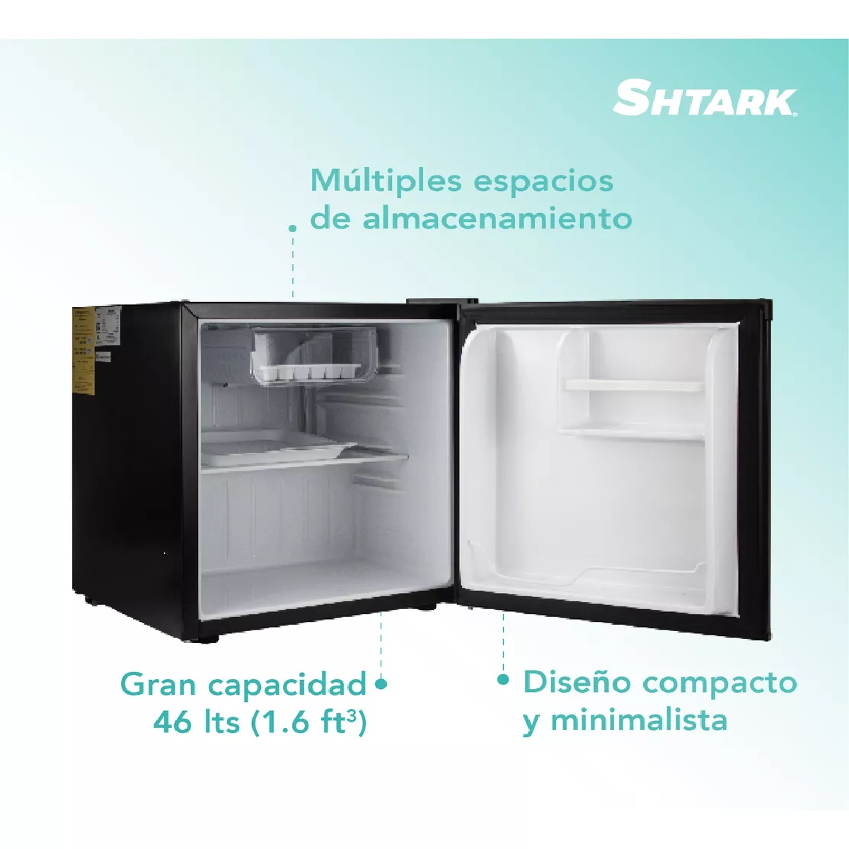 Foto 5 pulgar | Frigobar Refrigerador Congelador Compacto Mini 1.6 Pies 46l