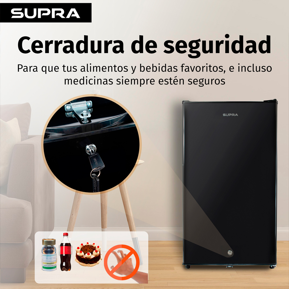 Foto 4 pulgar | Frigobar 3.4 P3 Negro con Congelador con Llave Mod Aspen
