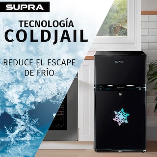 Foto 2 | Frigobar De 3.15 P3 Negro Con Congelador Independiente, Refrigerador Silencioso Con Cerradura Mod. Whistler