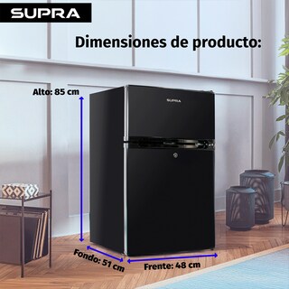 Foto 5 | Frigobar De 3.15 P3 Negro Con Congelador Independiente, Refrigerador Silencioso Con Cerradura Mod. Whistler