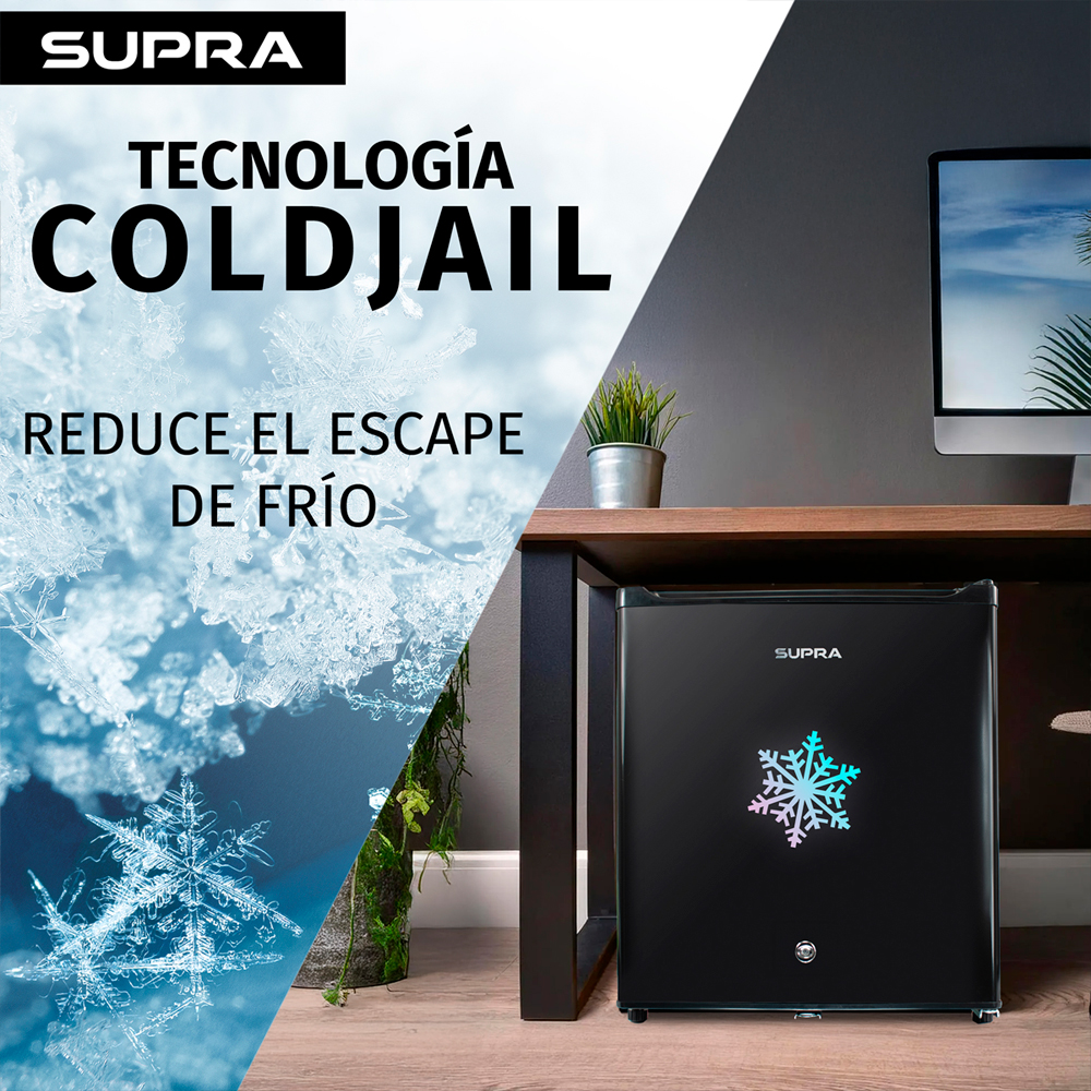 Foto 3 pulgar | Mini Refrigerador Con Congelador Negro De 1.7 P3, Refrigerador Portátil Con Cerradura Mod. Vail