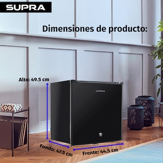 Foto 4 | Mini Refrigerador Con Congelador Negro De 1.7 P3, Refrigerador Portátil Con Cerradura Mod. Vail