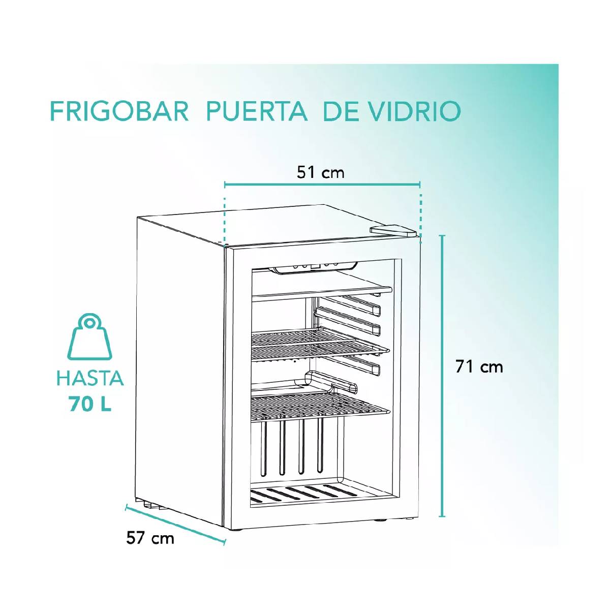 Foto 4 pulgar | Frigobar Shtark de 2.4 Pies