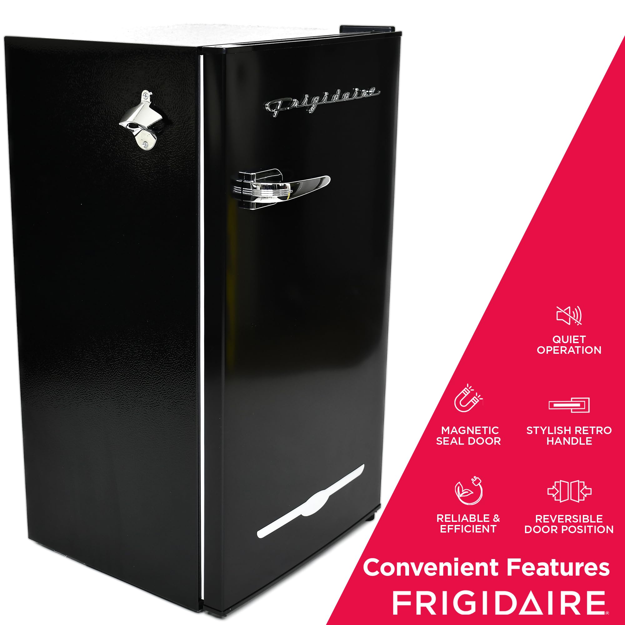 Foto 5 pulgar | Frigorífico De Bar Frigidaire Efr376-black, 90 L, Negro, Retro, Con Abridor - Venta Internacional.