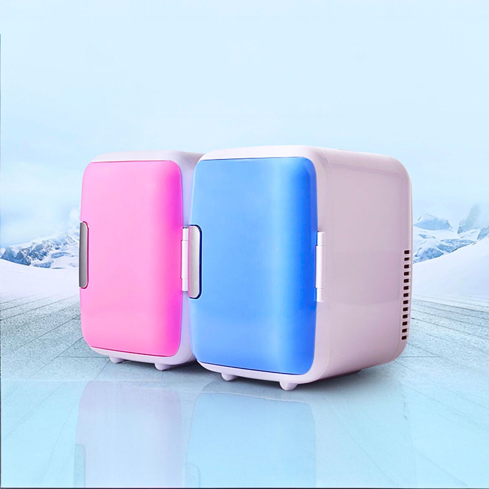 Foto 6 pulgar | Mini Refrigerador Frigobares Para Coche 4l  Azul Blanco