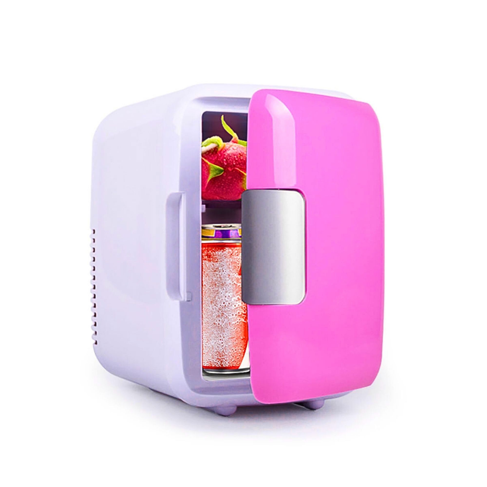 Foto 2 pulgar | Mini Refrigerador Frigobares Para Coche 4l  Rosa Blanco