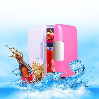 Foto 2 | Mini Refrigerador Frigobares Para Coche 4l Rosa Blanco