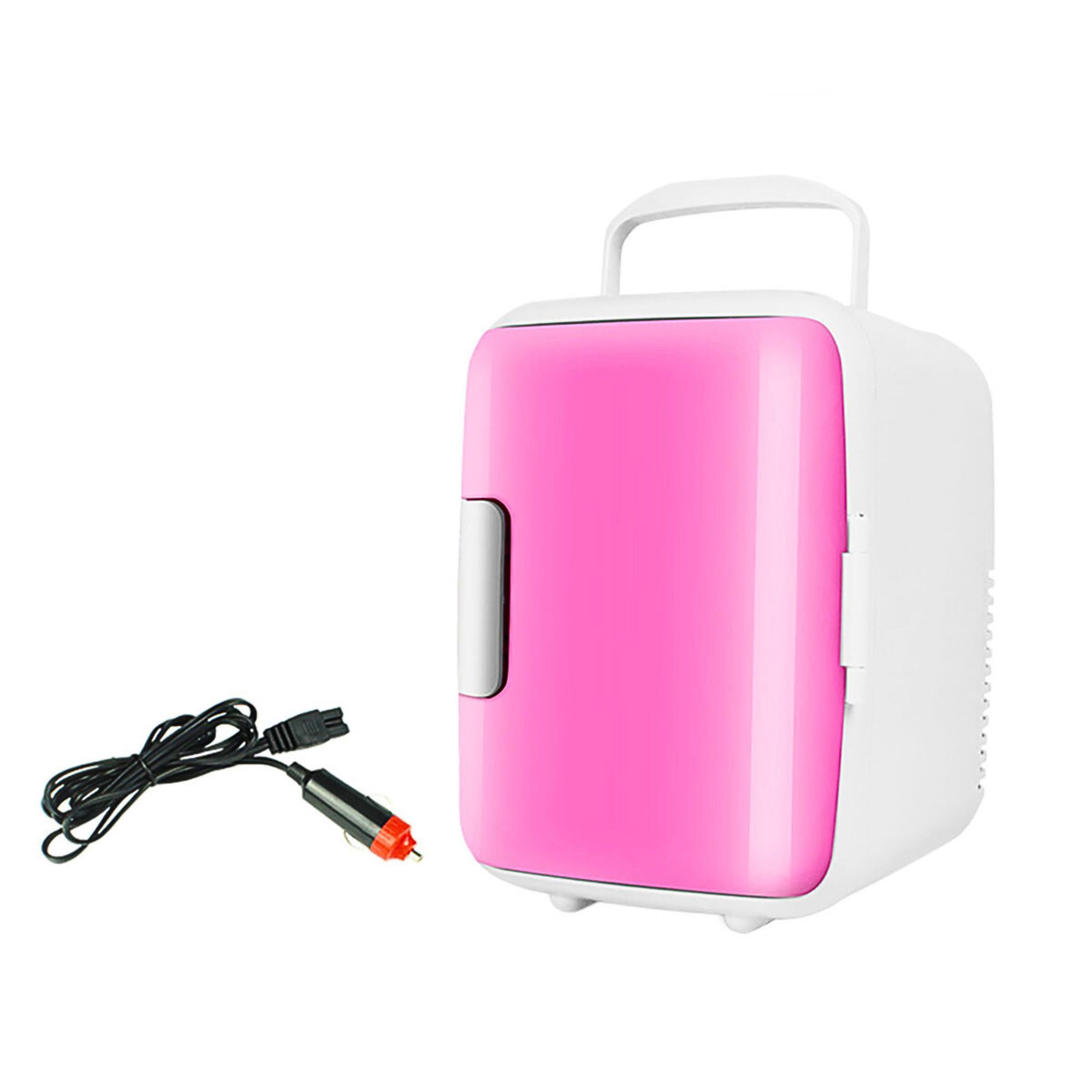 Foto 4 pulgar | Mini Refrigerador Frigobares Para Coche 4l  Rosa Blanco