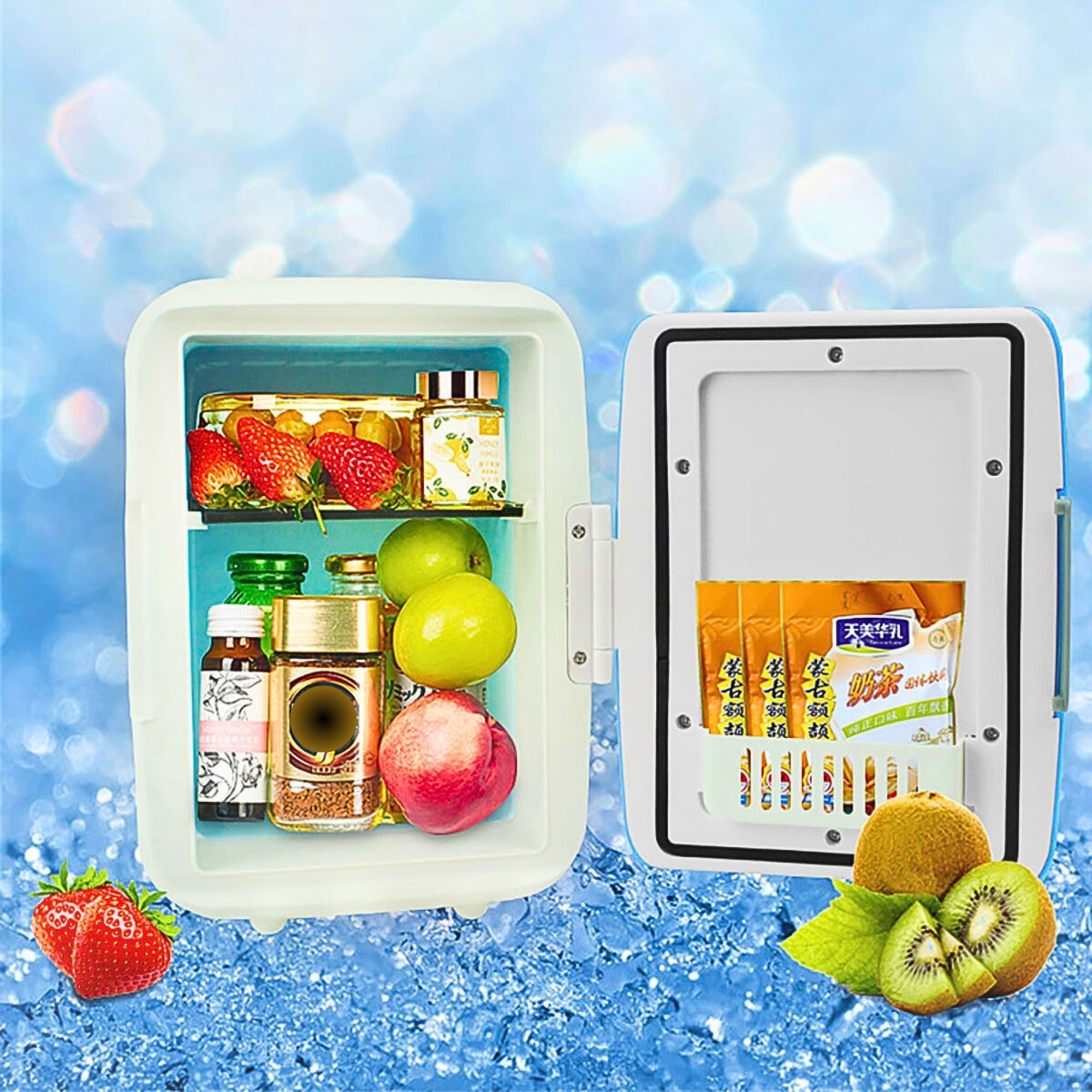 Foto 6 pulgar | Mini Refrigerador Frigobares Para Coche 4l  Rosa Blanco