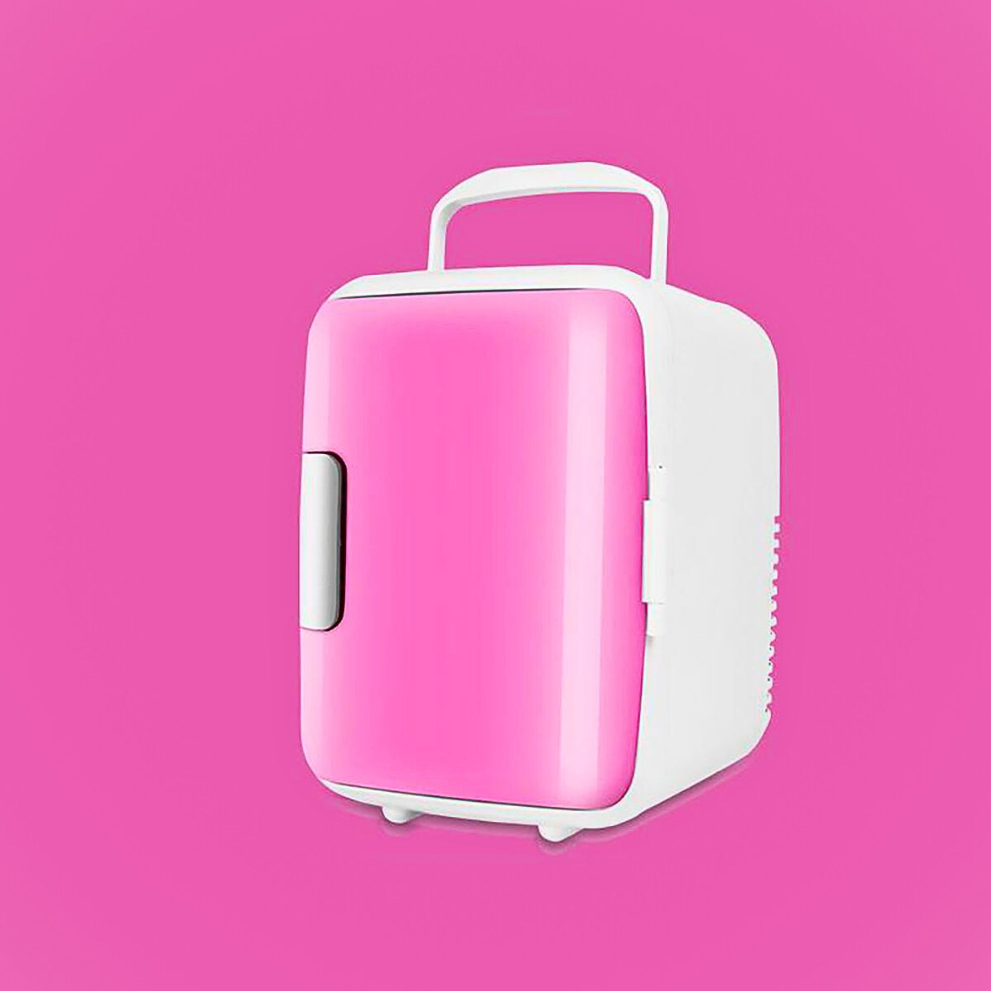 Foto 8 pulgar | Mini Refrigerador Frigobares Para Coche 4l  Rosa Blanco