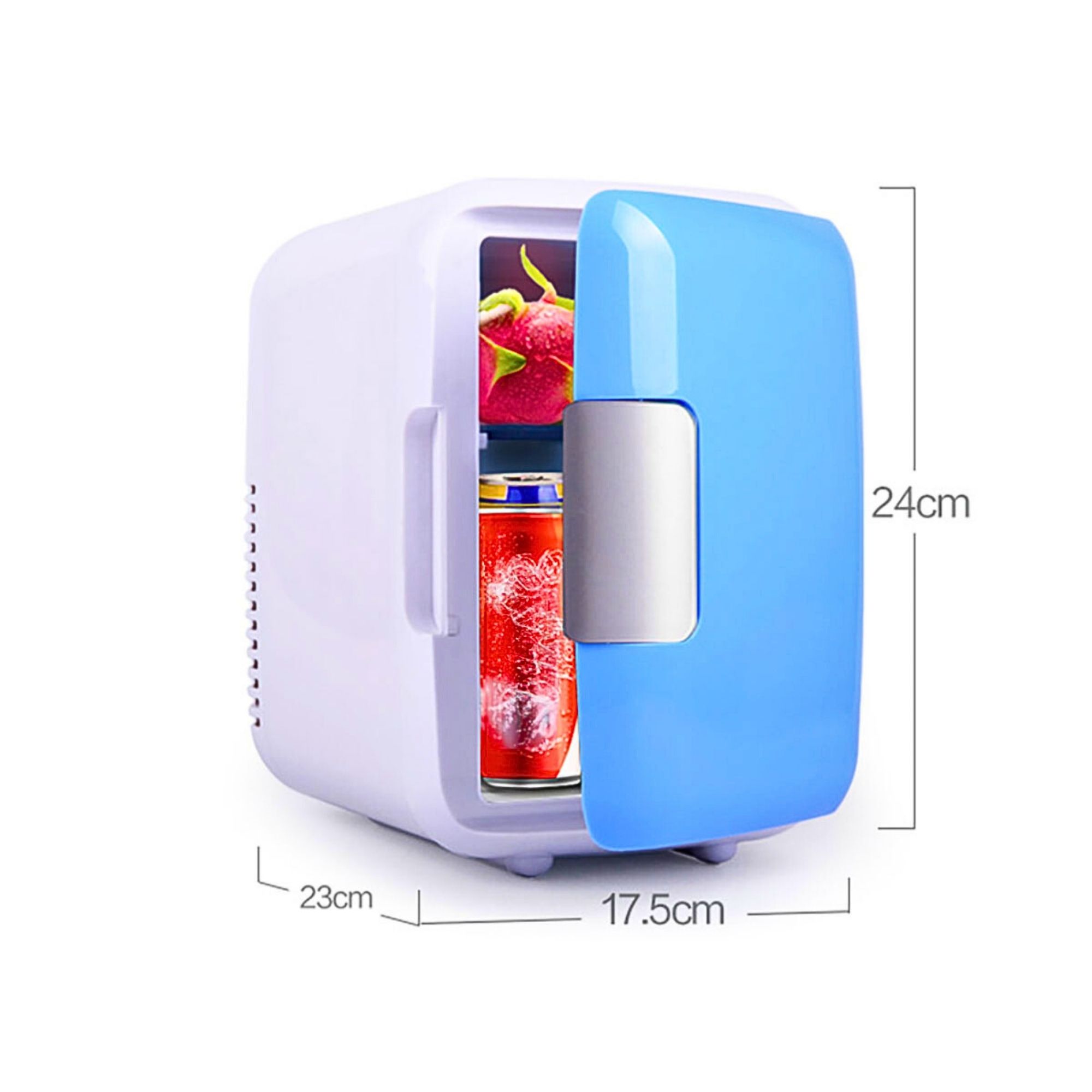 Foto 9 pulgar | Mini Refrigerador Frigobares Para Coche 4l  Rosa Blanco