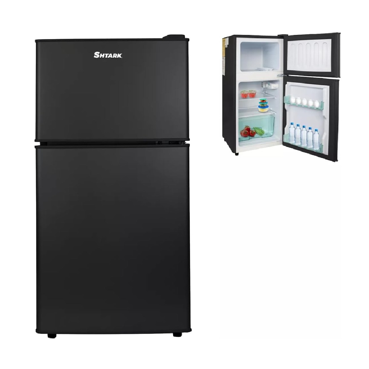 Foto 2 pulgar | Frigobar Refrigerador Con Freezer 86l 2 Puertas 3 Pies Negro