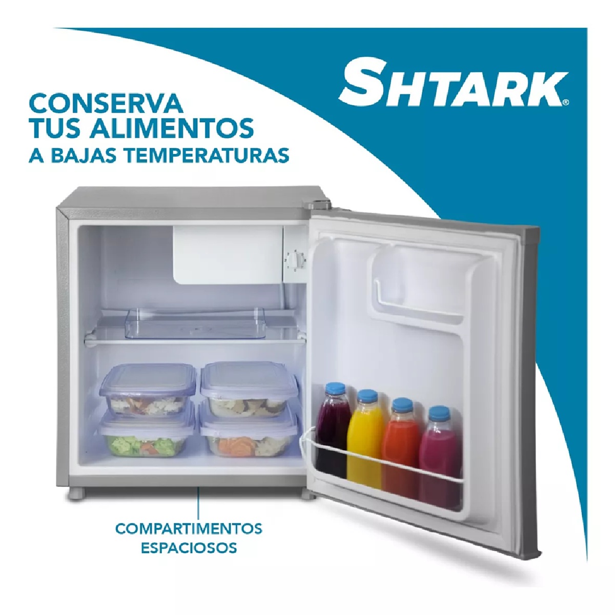 Foto 6 pulgar | Frigobar Mini 1.6 Pies 46l Refrigerador Congelador Compacto Plata