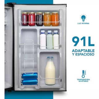 Foto 3 | Frigobar Refrigerador Acero Inoxidable 91 Litros 3.2 Ft Negro