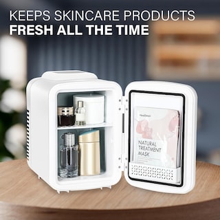 Foto 3 | Minienfriador Y Calentador Portátil Simple Deluxe De 4 Litros Y 6 Latas, Color Blanco - Venta Internacional.