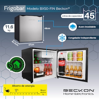 Foto 2 | Frigoba Beckon 1.6 Pies 45l Ahorrador de Energía Gris Plata