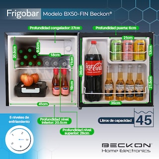 Foto 4 | Frigoba Beckon 1.6 Pies 45l Ahorrador de Energía Gris Plata