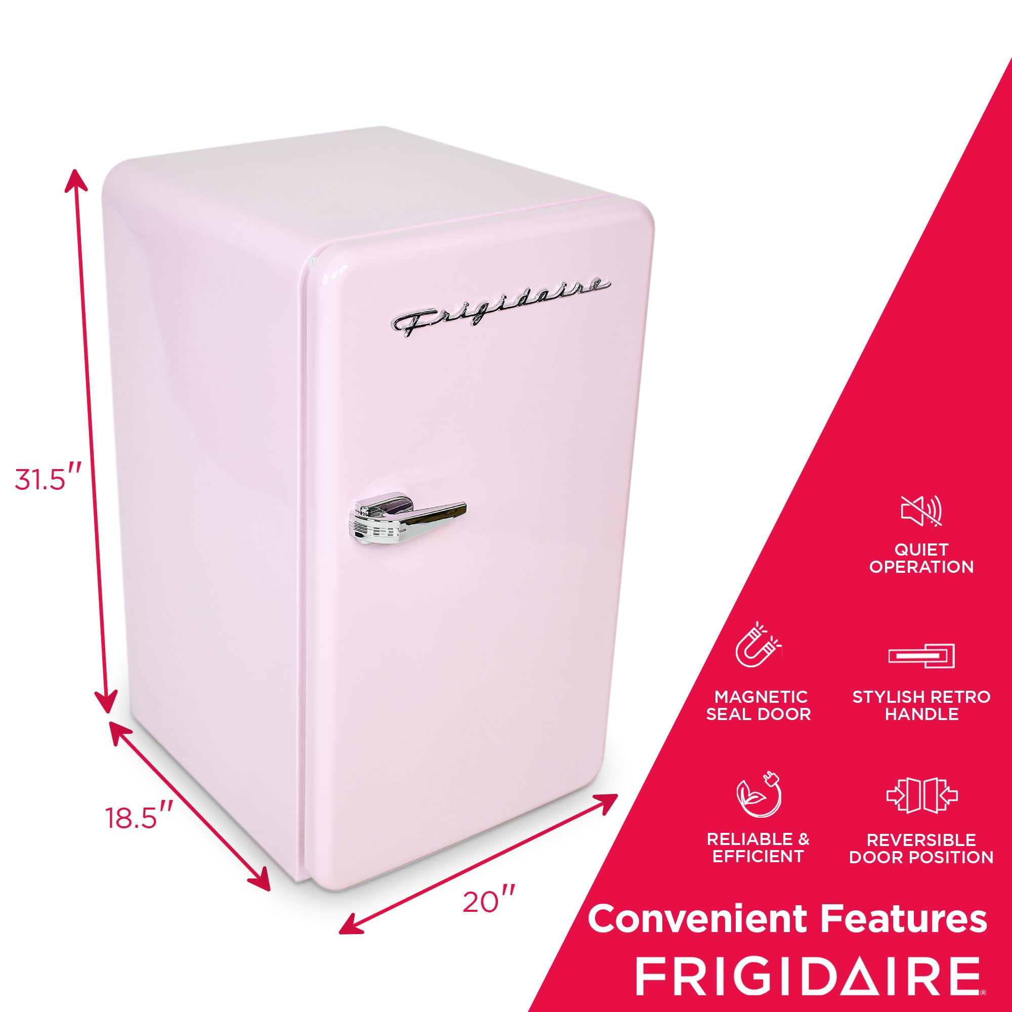 Foto 5 pulgar | Refrigerador Frigidaire Retro Compact De 3.2 Pies Cúbicos Con Enfriador Rosa - Venta Internacional.